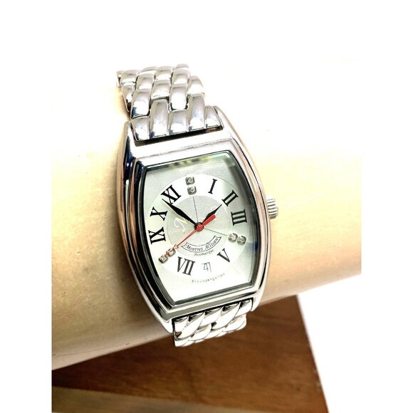 Montres Allison Men's Watch Swiss Automatic Diamond Silver Dial Limited Edition - Picture 9 of 12
